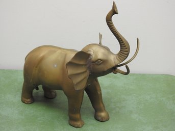 Large Brass Elephant Statue