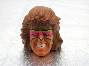 1990 Titan Sports WWF Wrestling Ultimate Warrior Squirt Head Toy