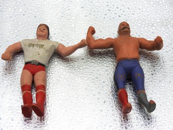 1985 LJN WWF Wrestling Piper & Sheik Bend Em Toys