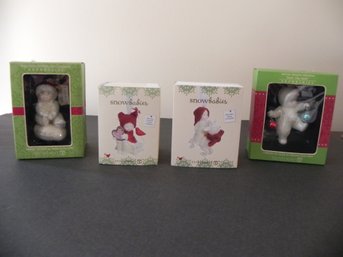 Four NOS Snowbabies- 2007 Ltd. Ed. Baby's 1st Christmas & Special Holiday Program Deck The Halls & Two 2018