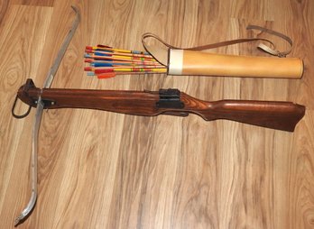 Vintage Powermasters Cross Bow & Arrows Made Of Wood & Steel NO SHIPPING