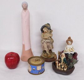 A Lot Of Decorative Objects Including 2 Music Boxes
