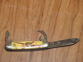 Vintage Davey Crockett 3 Blade Folding Knife