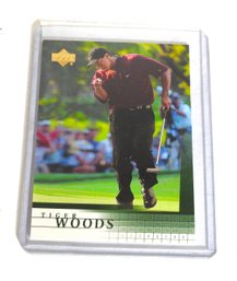 2001 Upper Deck Tiger Woods ROOKIE Golf Card In Hard Plastic Sleeve