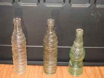 Very Old Thick Glass Kist And Nu-grape Soda Bottles