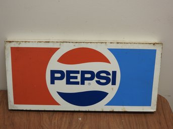 22 Inch 1970s Pepsi Cola Metal Sign