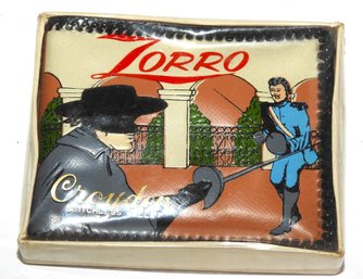 NOS Never Used 1950s Walt Disney Zorro Bi-Fold Wallet In Original Box