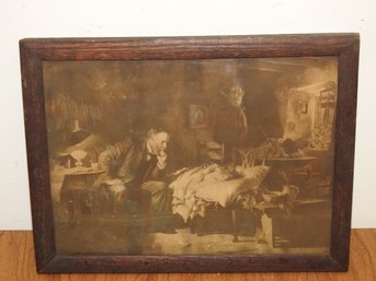 1920 The Doctor Print By Sir Luke Fields In Wooden Frame