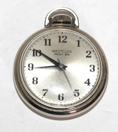 Vintage Silver Tone Westclox Pocket Ben Pocket Watch