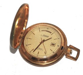 Vintage Gold Tone Aspen Pocket Watch