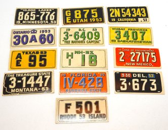 1953 Topps License Plate Trivia Trading Cards