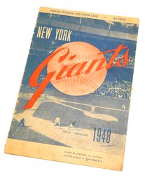 1948 New York Giants Official Program Ephemera
