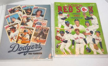 1980 - 81 Boston Red Sox & LA Dodgers Official Yearbooks