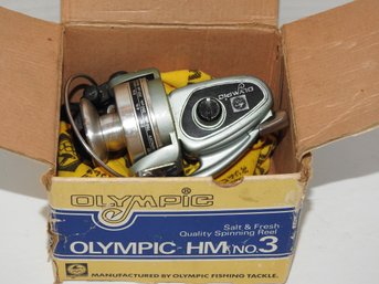 Vintage Olympic HM No.3 Fishing Reel In Original Box