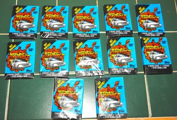 Sealed Topps 1980s Back To The Future Movie Trading Card Packs