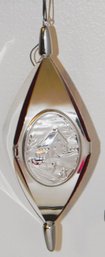 Wallace Silversmith's 1990 Silver Ornament With Red Interior