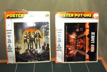 Lot Of 2 1977 Kiss Poster Put Ons Sealed Rare