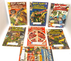 Lot Of 7 Sgt Fury Howling Commandos 12 Cent Comic Books Bagged & Boarded