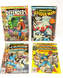 Mixed Lot Of Comic Books Spiderman Captain America & More Bagged & Boarded