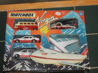 Rare Matchbox VIRGIN Jet Bus Car Truck Diecast Transportation Set