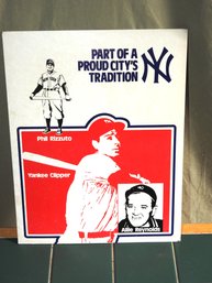 Rare Vintage NY Yankees Joe Dimaggio Cardboard Advertising Sign