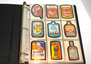 Original 1979 Wacky Packages Trading Card Stickers In Binder
