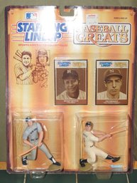 1989 Starting Lineup Mickey Mantle Joe DiMaggio Figures