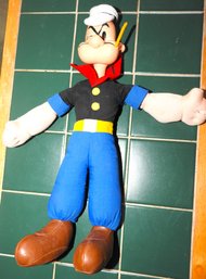 Vintage 15 Inch Popeye Plush Toy Rubber Head