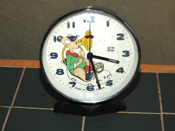 Vintage Hero Chinese Advertising Alarm Clock