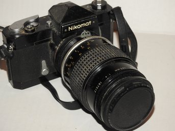 Nikon Nikormat 35mm Camera With Lens   Jj