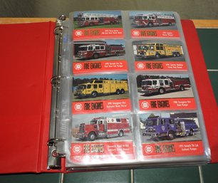 Binder Full Of Fire Engine Trading Cards Not All Cards Were Photographed