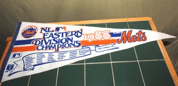 1988 NY Mets Easter Division Champs Felt Banner