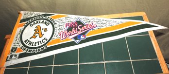 1988 Oakland A's World Series Felt Banner