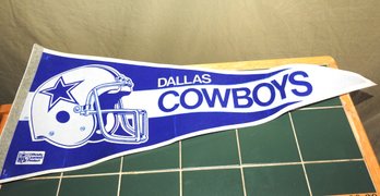 Vintage Dallas Cowboys Felt Football Banner