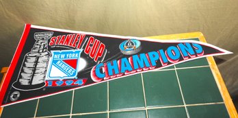 1994 NY Rangers World Champions Felt Hockey Banner