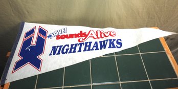 Rare 1980s New Haven Nighthawks AHL Felt Hockey Banner