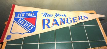 1970s NY Rangers Felt Hockey Banner