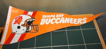 1977 Tampa Bay Buccaneers Felt Football Banner