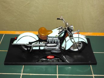 Authentic Detailed 1942 442 Diecast Motorcycle 1/10th Scale Turquoise