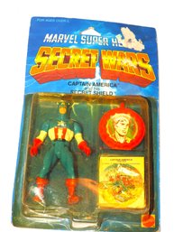 1984 Marvel Secret Wars Captain America Action Figure In Package