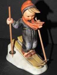 Large 5.5 Inch Boy Skiing Hummel Goebel Figure No Chips