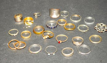 Estate Found Jewelry Ring Lot #2 All Rings Different Sizes