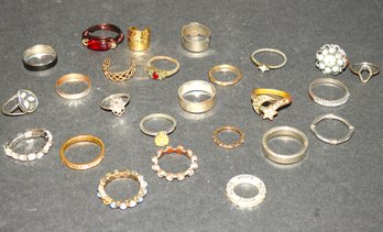 Estate Found Jewelry Ring Lot #3 All Rings Different Sizes