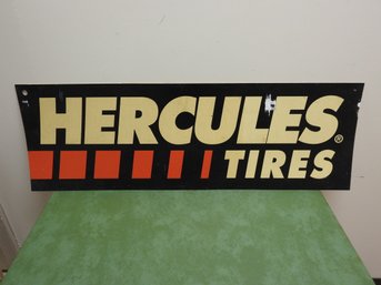 Vintage Hercules Tires Plastic Advertising Sign 36 Inch