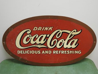 Vintage Metal Coca Cola 28 Inch Sign