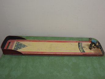 Old Tin Litho Ranger Bowling Alley Bowling Game