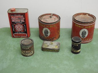 Old Tobacco & Metal Oil Can Lot