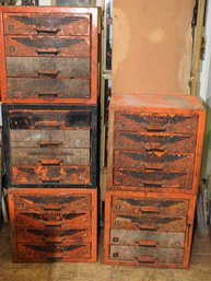Lot Of 5 Old Steel Dorman Hardware Cabinets