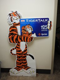 Vintage Plastic 67 Inch Tall Exxon Tiger Talk Standee