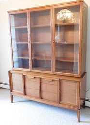 Witz Furniture Industries Danish Modern Designed 2 Part China Closet